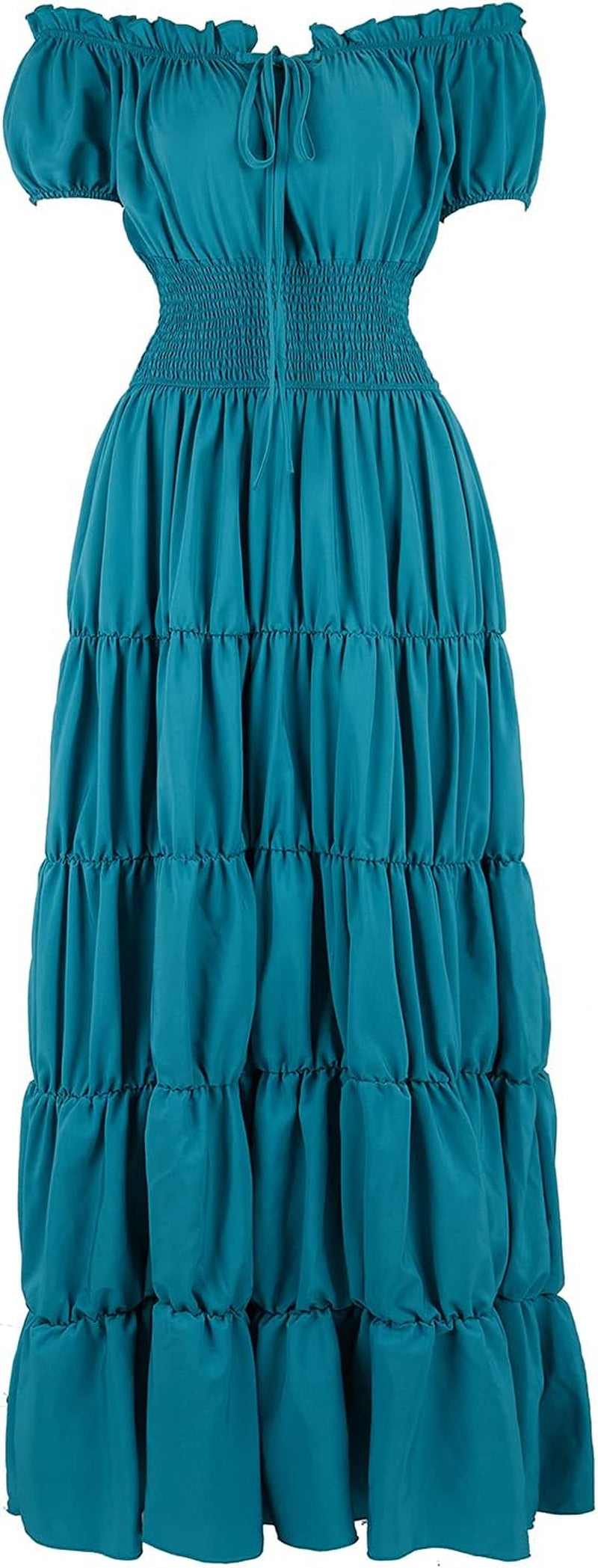 Zhitunemi Renaissance Costume Women Dress: Medieval Costumes for Women Renaissance Dresses - Peasant Cottagecore Theme Party