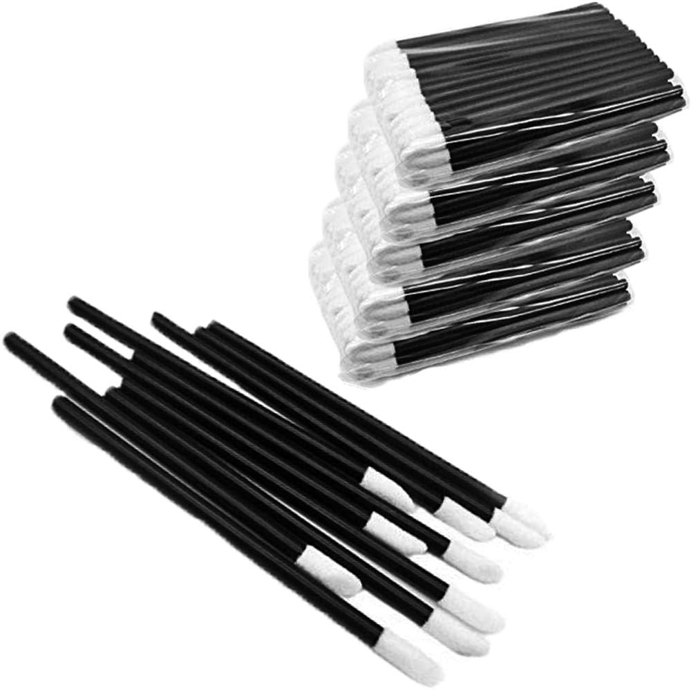 500 Pcs Disposable Lip Brushes - Professional Makeup Applicators for Lipstick & Lip Gloss (Black)