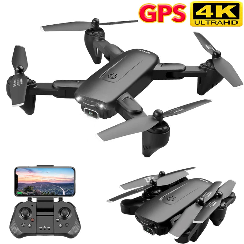 F6 GPS 4K HD Camera Drone with Follow Me Mode, Optical Flow Technology, and Foldable Design - Professional Quadcopter