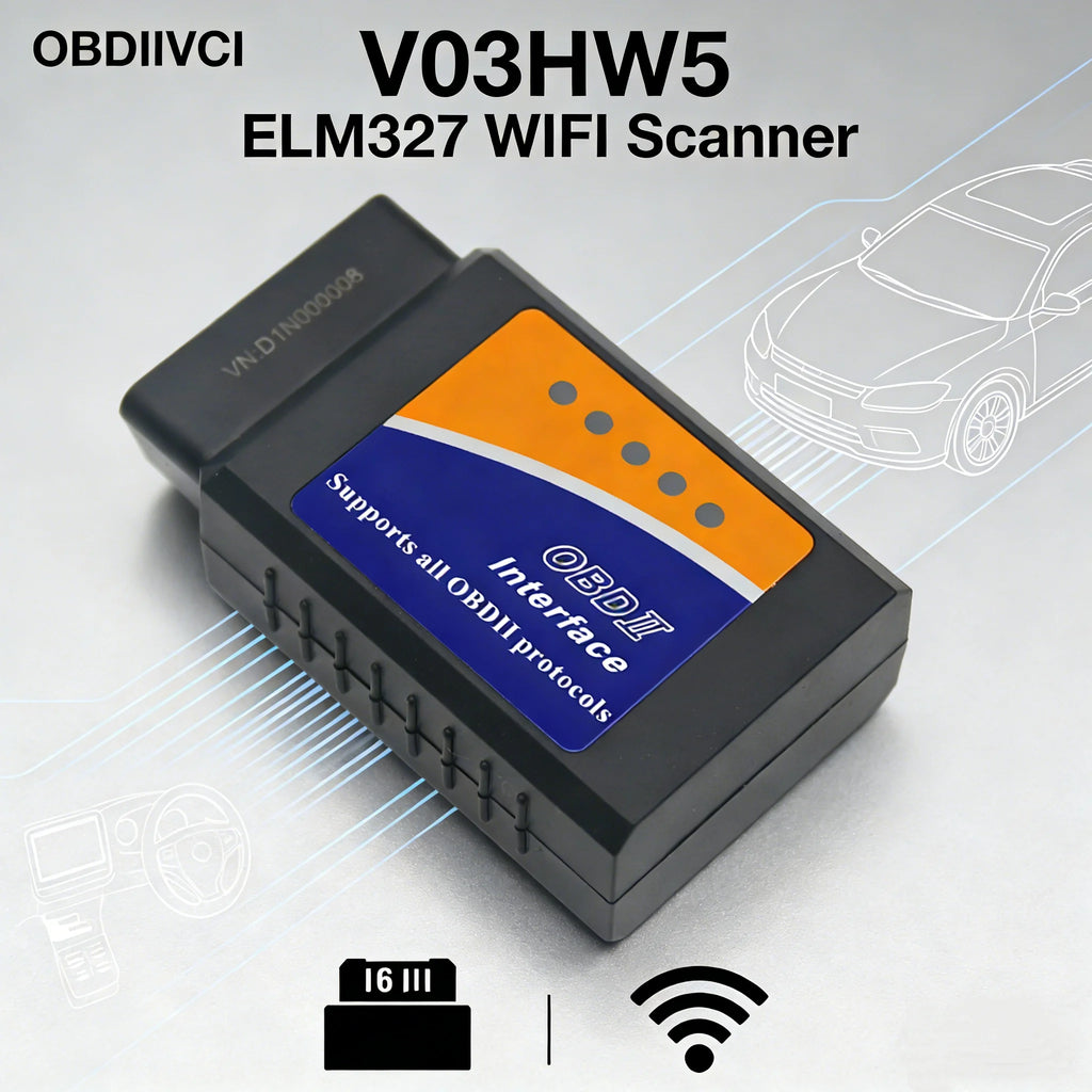 OBD2 Scanner V03HW5 WIFI Car Diagnostic Tool, ELM327 Code Reader for IOS & Android, Auto Scan & Repair