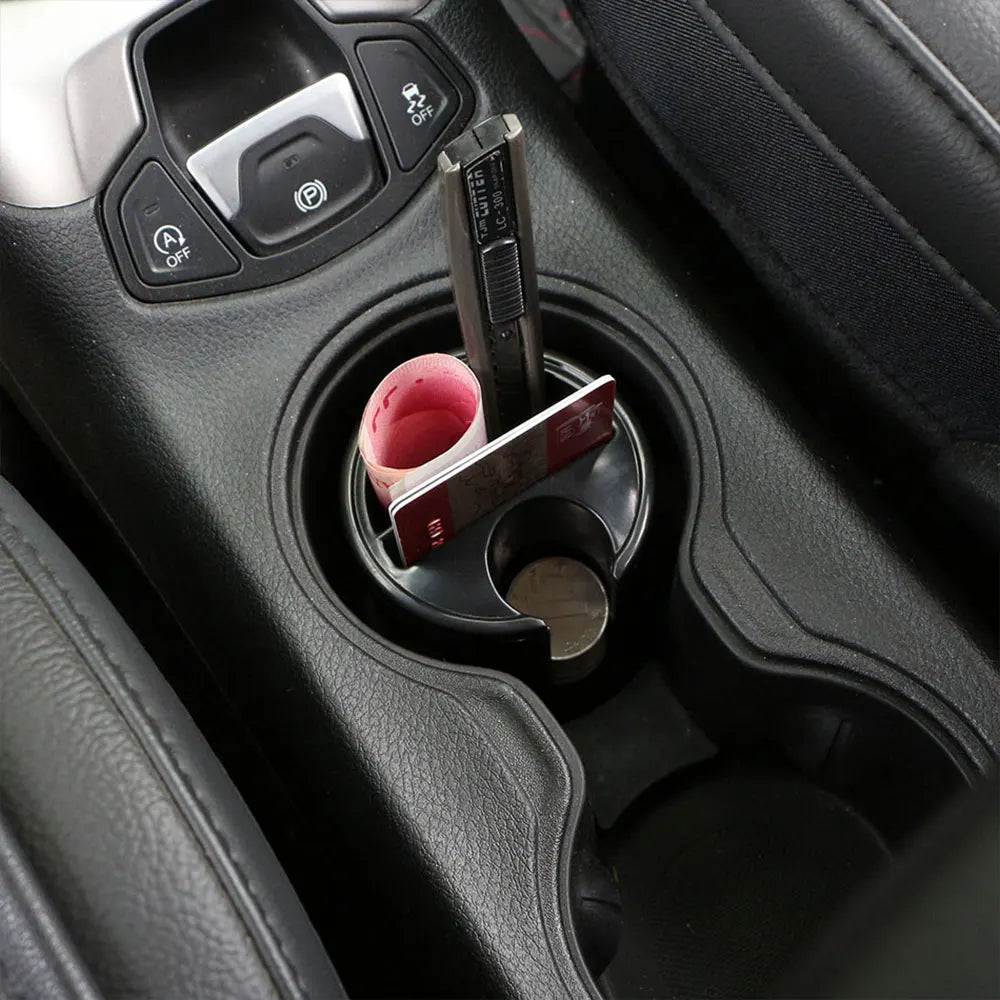 Universal Car Storage Organizer - Plastic Seat Pocket Holder for Coins, Cards, and Accessories
