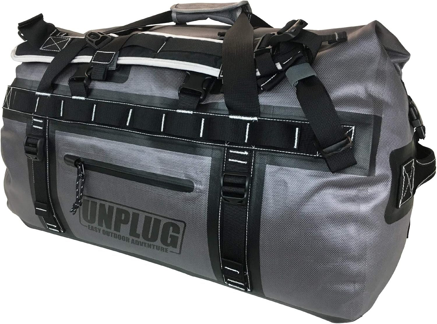 UNPLUG Ultimate Adventure | 1680D Heavy Duty Waterproof Bag | Large Travel Bag Which Can Be Used for Camping, Motorcycling, Boating, or Hunting|155L Adventure Orange