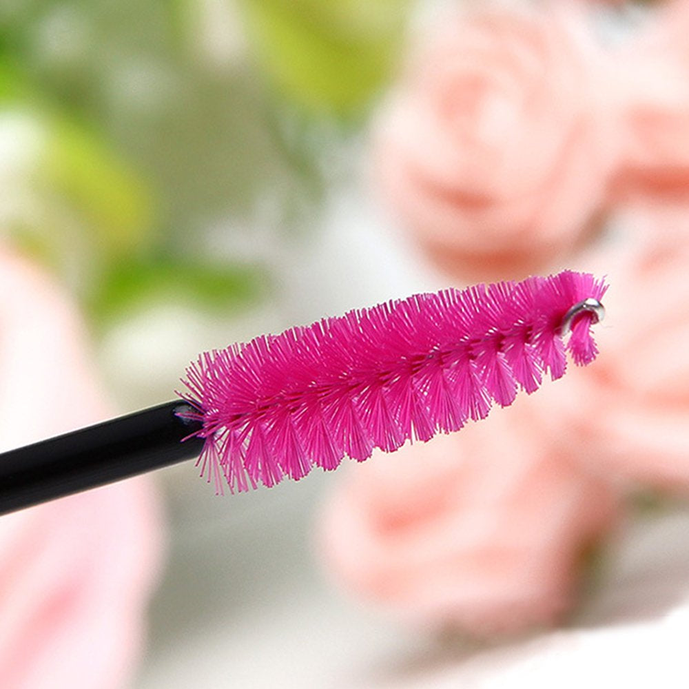 G2PLUS 100PCS Disposable Eyelash Brushes - Premium Rose Mascara Wands for Perfect Eyelash Extensions and Eyebrow Application