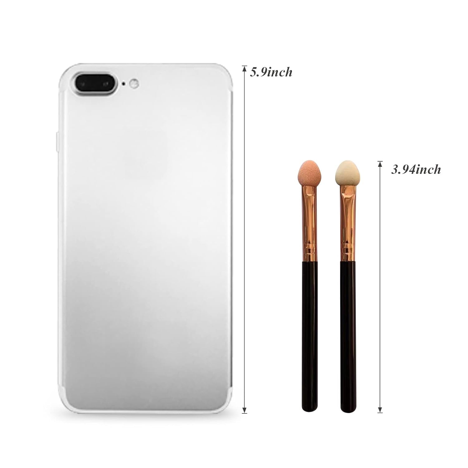 Professional 10-Piece Makeup Brush Set - Uorpoto Double-Sided Reusable Sponge Eyeshadow Applicators for Women