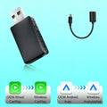 2-In-1 New Wireless Carplay Adapter Wired to Wireless Dongle for Apple & Android Auto Plug and Play Universal Car Accessory