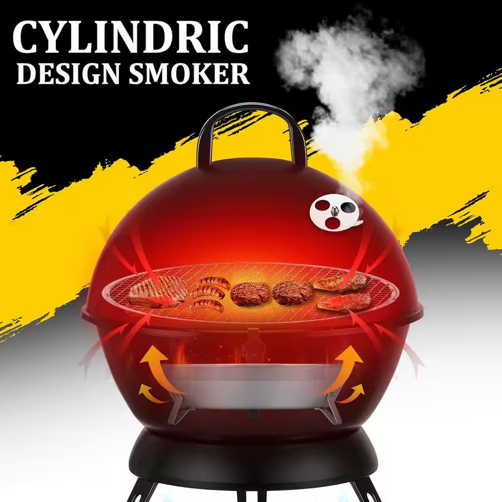 14 In. Portable Charcoal Grill, in Black