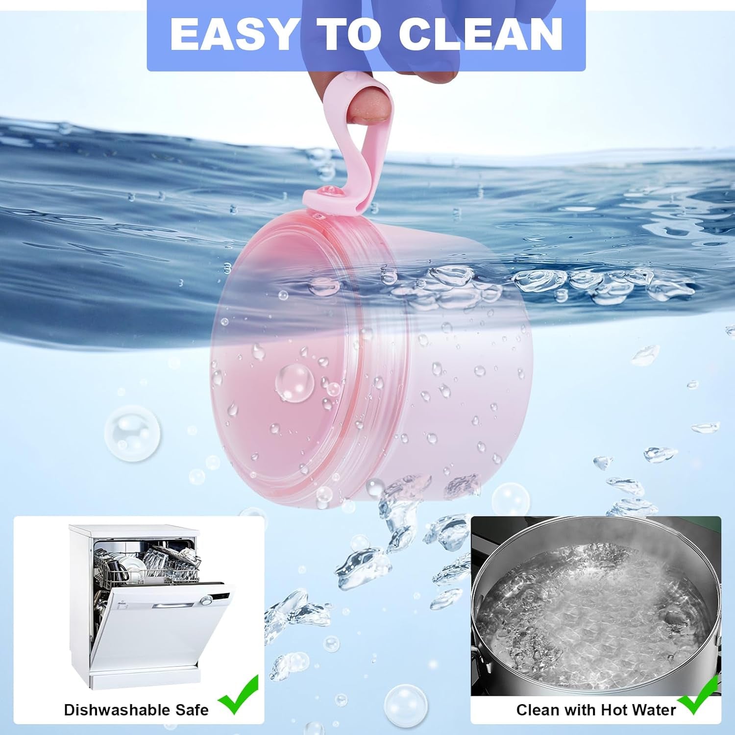 Travel-Friendly Leak-Proof Denture Case with Cleaning Kit - Pink