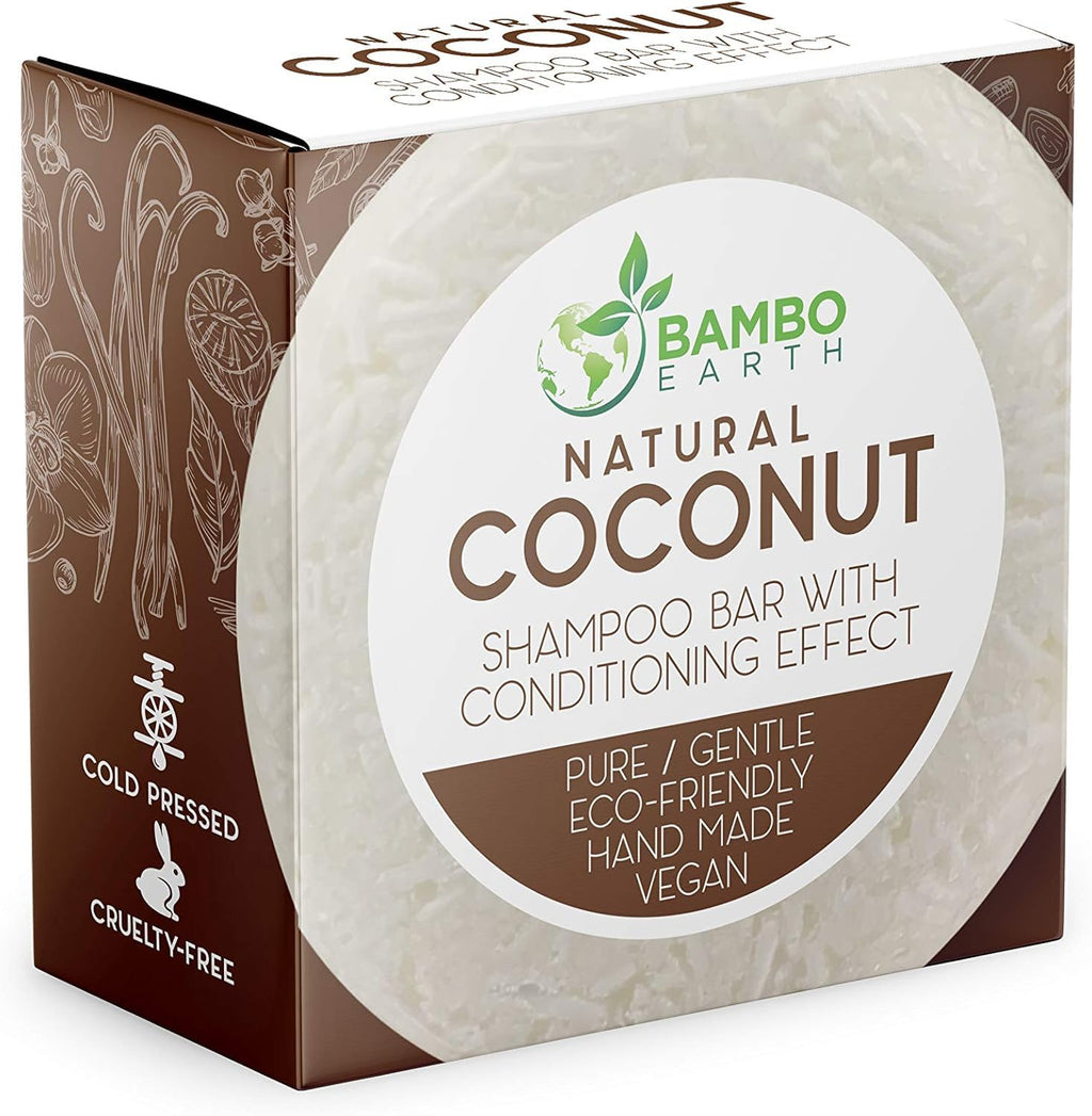 Coconut Solid Shampoo Bar & Conditioner – 100% Organic, Plant-Based, Zero Waste Hair Care Solution