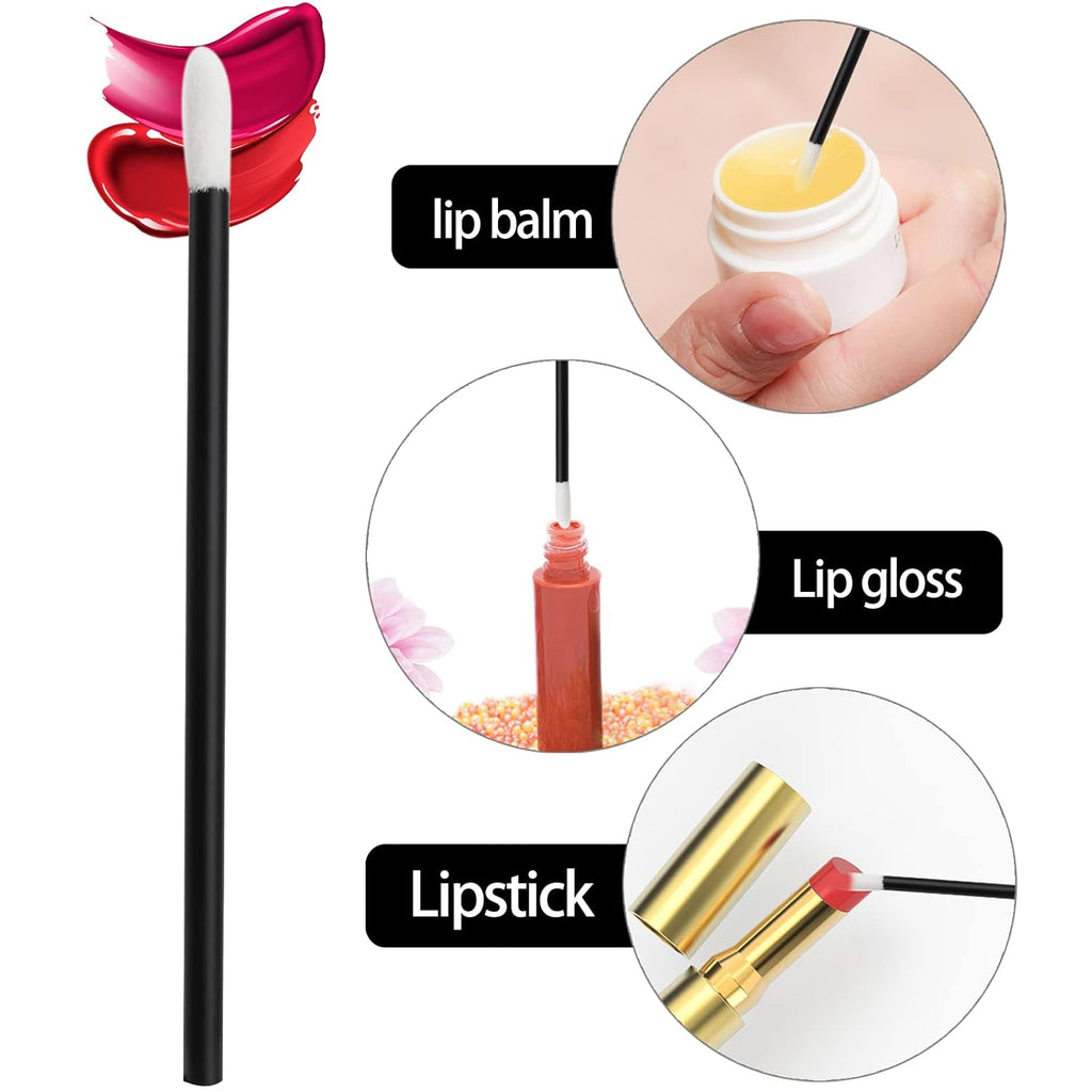 200 Disposable Lip Wands - Lint-Free Lip Brushes for Effortless Lipstick & Gloss Application - 200 Pack Beauty Tool