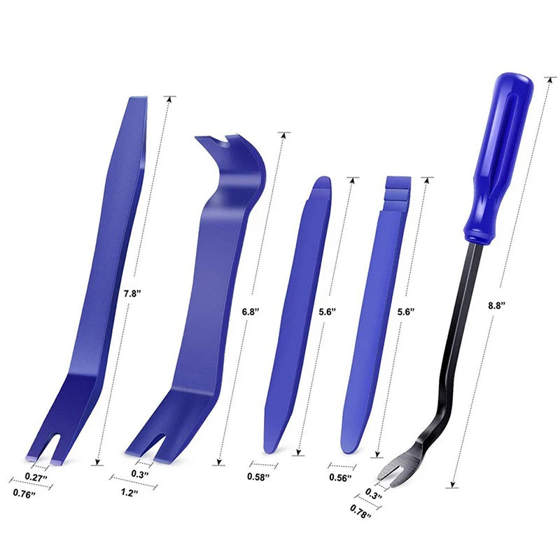 5Pc/Set Auto Door Clip Panel Radio Trim Removal Tool Kits Plastic Car Dismantlers Interior Seesaw Conversion Repairing Car Tools