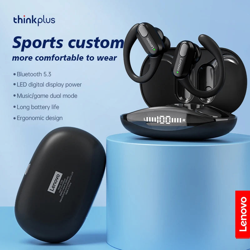 Original Lenovo XT80 Sports Wireless Earphones with Mics, LED Power Display,Hifi Stereo Sound Bluetooth 5.3 TWS Headphheadphones