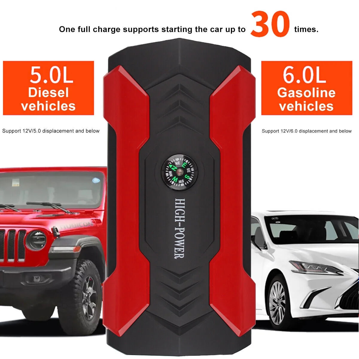 Lierhyt LED Flashlight 99800 Mah 12 V Car Jump Starter