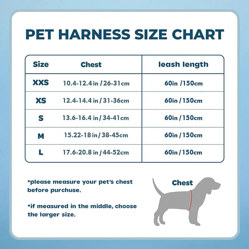 Adjustable Reflective Dog Harness and Leash Set - Durable and Breathable Safety Gear for Outdoor Walking - Pet Accessories for Dogs and Cats