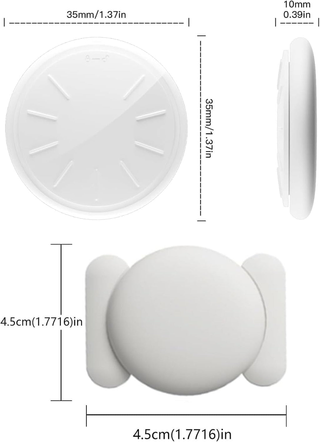 Mini GPS Tracker for Car,Vehicles,No Monthly Fee GPS Car Tracker Work with Apple Find My(Ios Only),Anti-Theft Car Tracker with Magnetic Case (White,1Pcs)