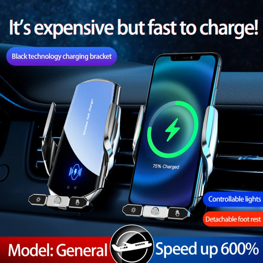 150W Car Phone Holder Wireless Charger for Iphone 12 13/14/15 16 Pro Max Windshield Dashboard Air Vent Mount with Fast Charging