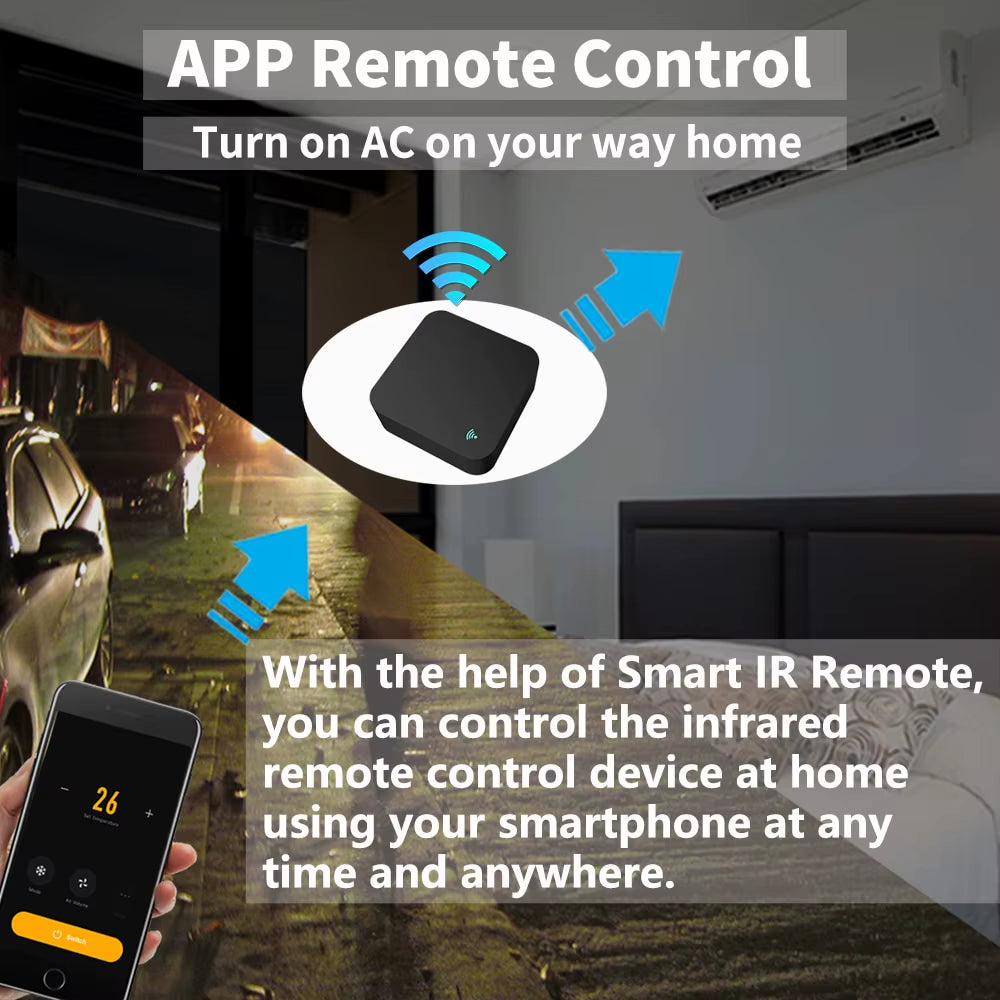 Tuya Smart IR Remote Control - Effortless Smart Home Automation for TV, DVD, AUD, AC - Compatible with Alexa & Google Home