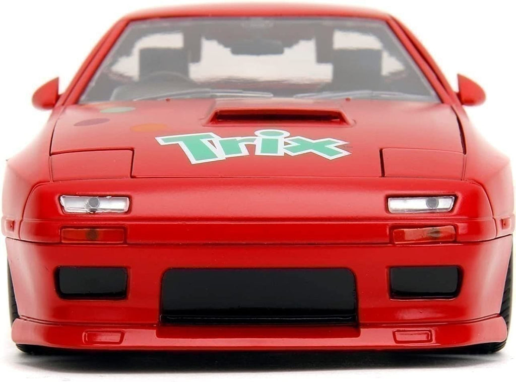 General Mills Trix 1:24 Scale 1985 Mazda RX-7 Die-Cast Model Car with 2.75" Trix Rabbit Figurine