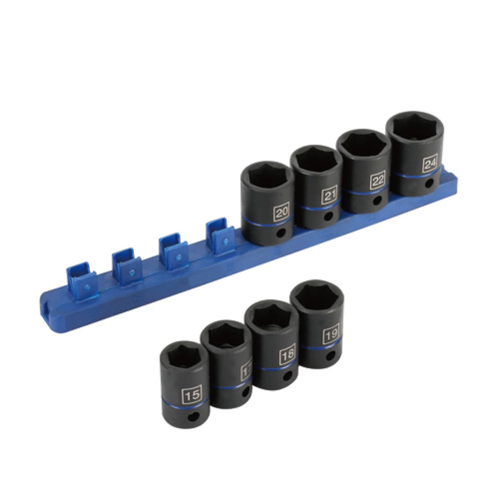 Hyper Tough 9-Piece 1/2-Inch Drive Metric Impact Socket Set (Mm)