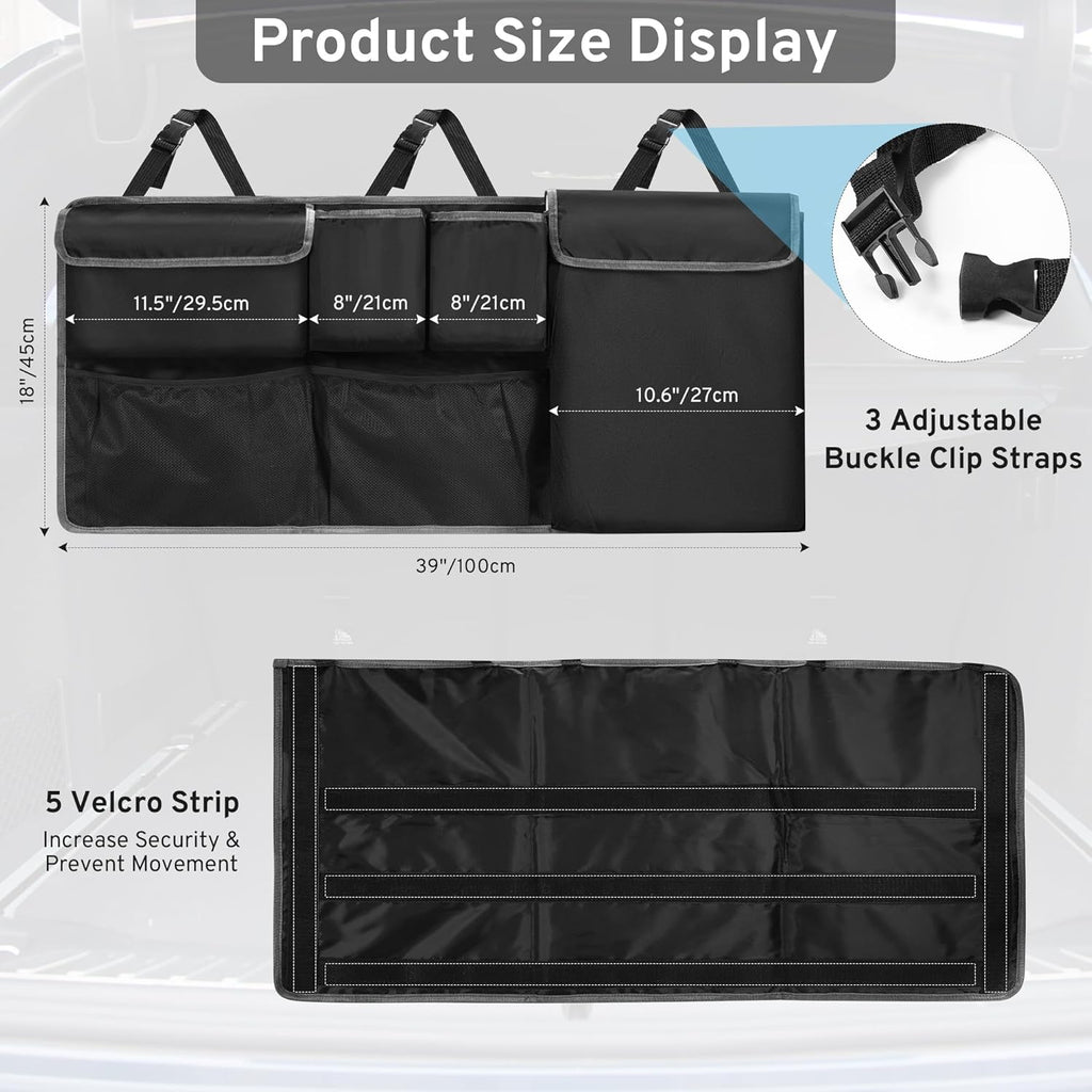 Ultimate Jeep Trunk Organizer & Backseat Hanging Bag - Fits Wrangler, Grand Cherokee, Renegade, Cherokee, Compass & More (2000-2026)