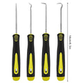 Mechanic Pick Set 4Pcs Precision Automotive Pick Tool Set Ergonomic Handle Gasket Scraper Tools with 45 Degree 90 Degree Hook