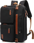 MOLNIA 3-in-1 Versatile Laptop Bag for Men - 17.3 Inch Backpack, Briefcase, and Messenger Bag - Stylish and Functional Computer Bag for Both Men and Women - Sleek Black Design