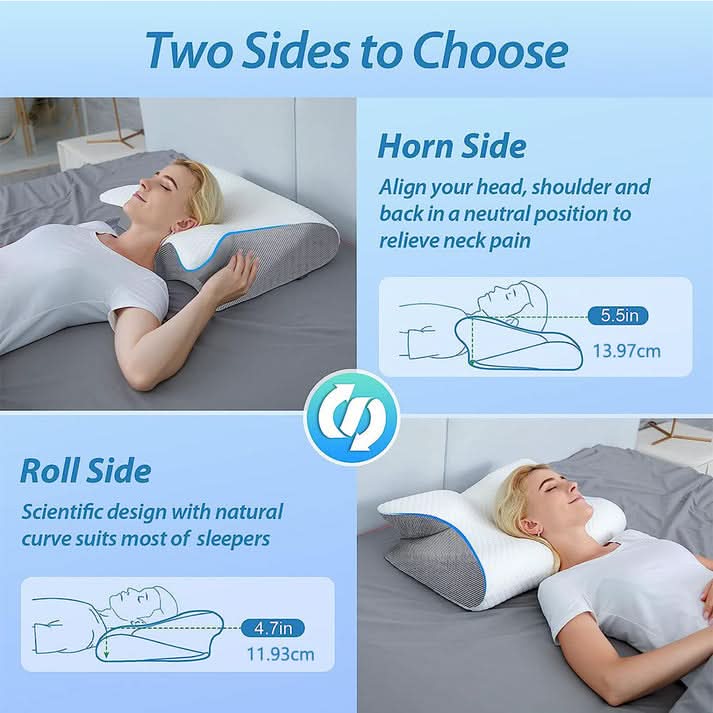Ergonomic Contour Pillow for Neck Pain Relief